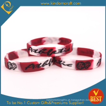 2015 Custom Debossed Silicone Wristband para o presente promocional